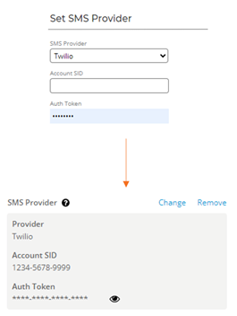 Choose your own SMS Provider